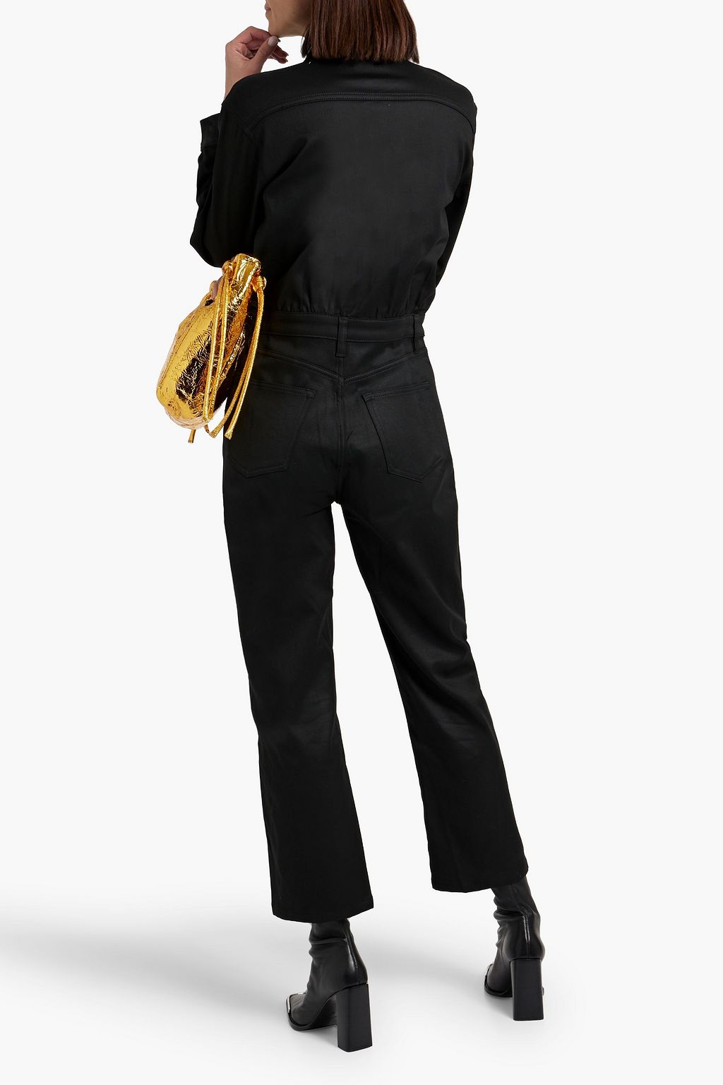 DL1961 Freja coated denim jumpsuit