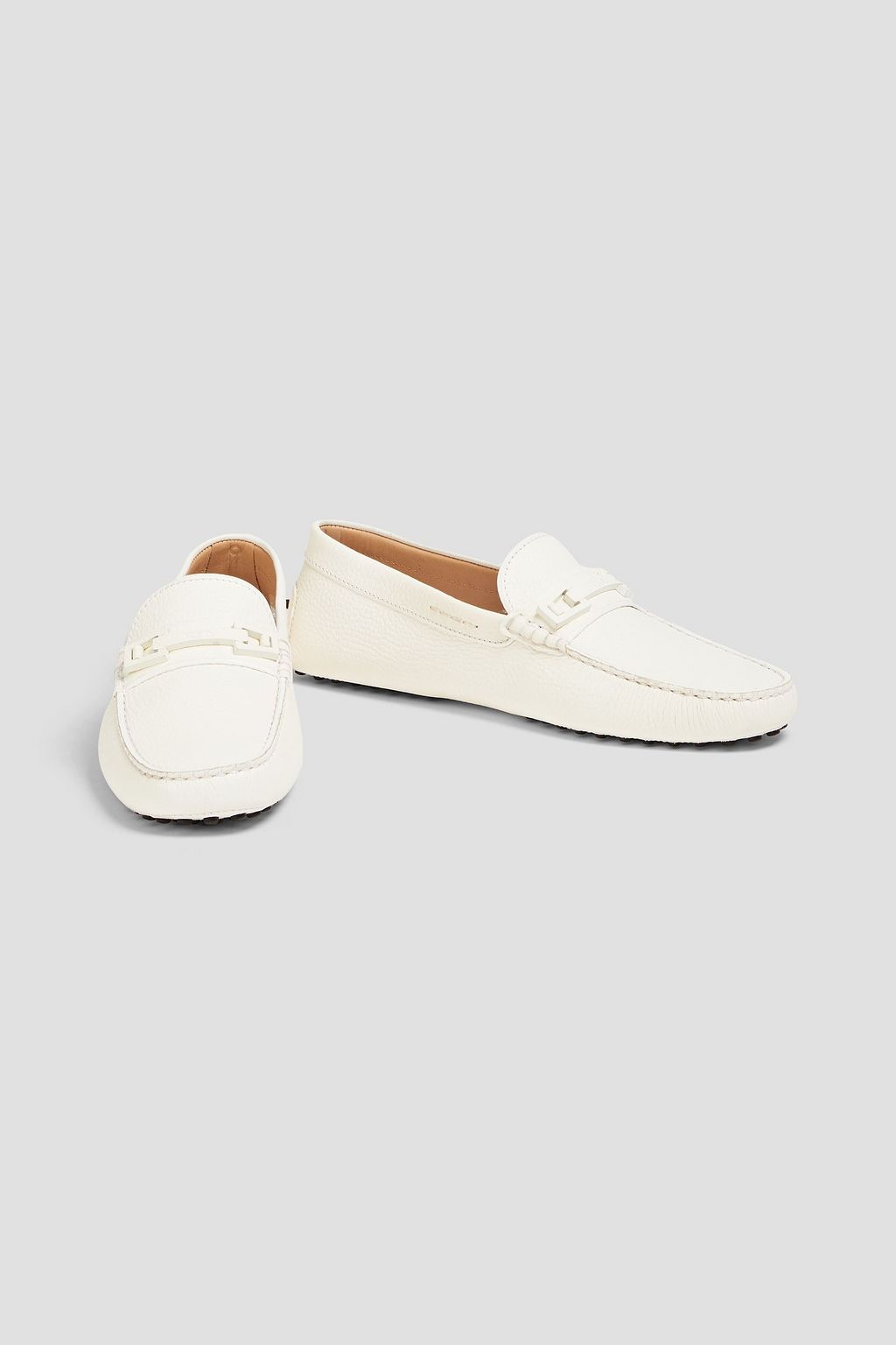 TOD'S Pebbled-leather driving shoes