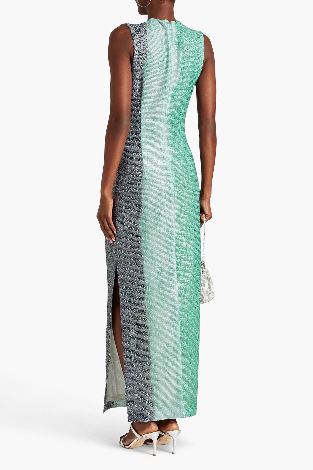 16ARLINGTON Mira sequined stretch-mesh maxi dress