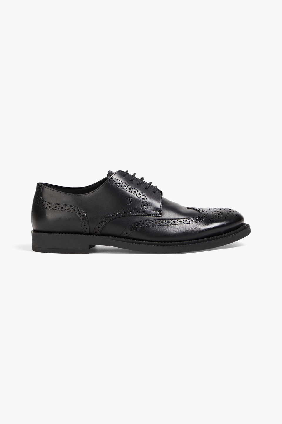 Tod's Classic Leather Brogue Shoes With Polished Finish In Animal Print