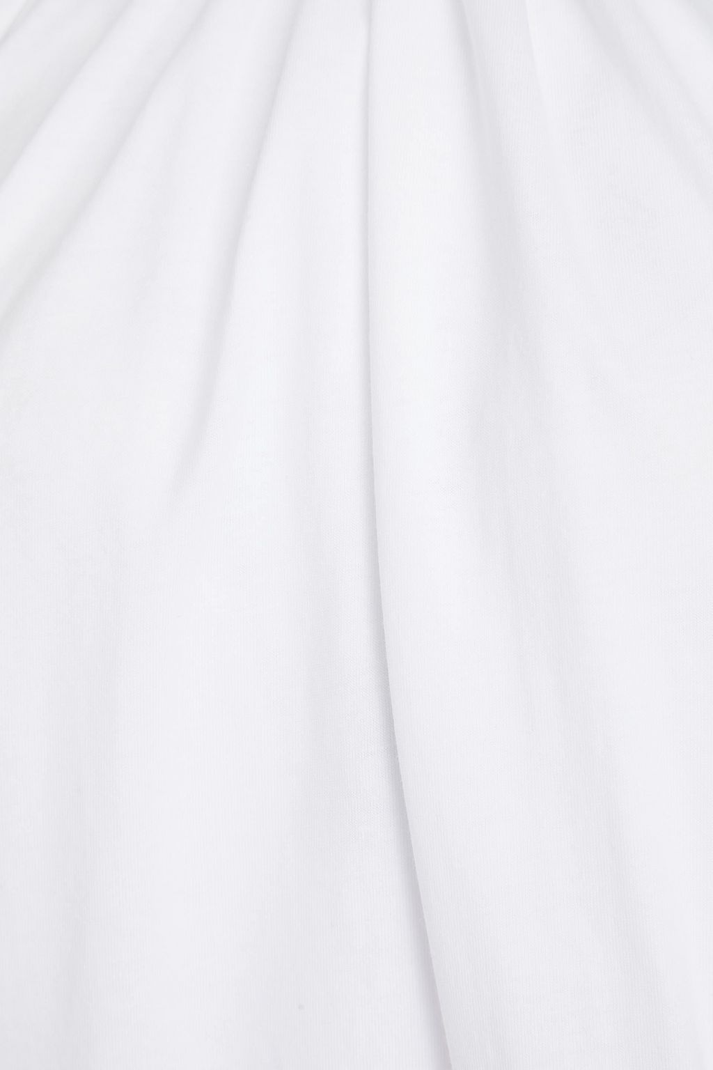 3.1 PHILLIP LIM Gathered cotton-poplin and jersey top
