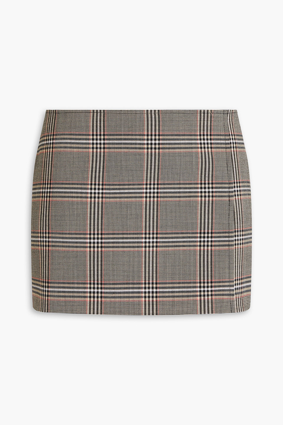 16arlington Nimue Prince Of Wales Checked Woven Mini Skirt In Gray