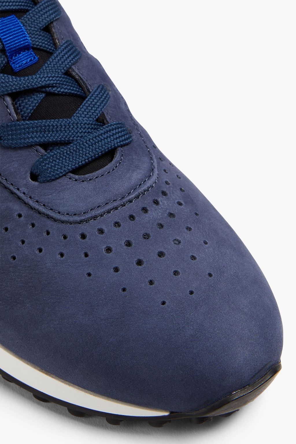 HOGAN Perforated nubuck and neoprene sneakers