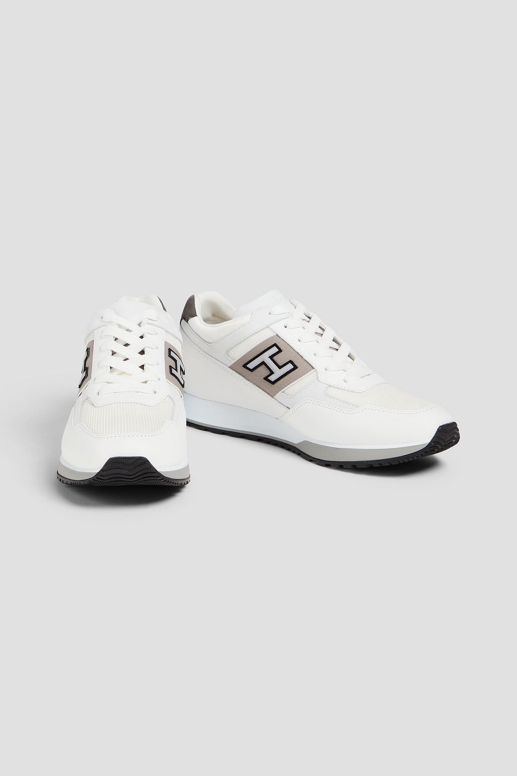 HOGAN Mesh and leather sneakers