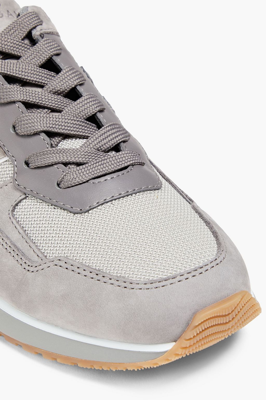 HOGAN Leather and mesh sneakers
