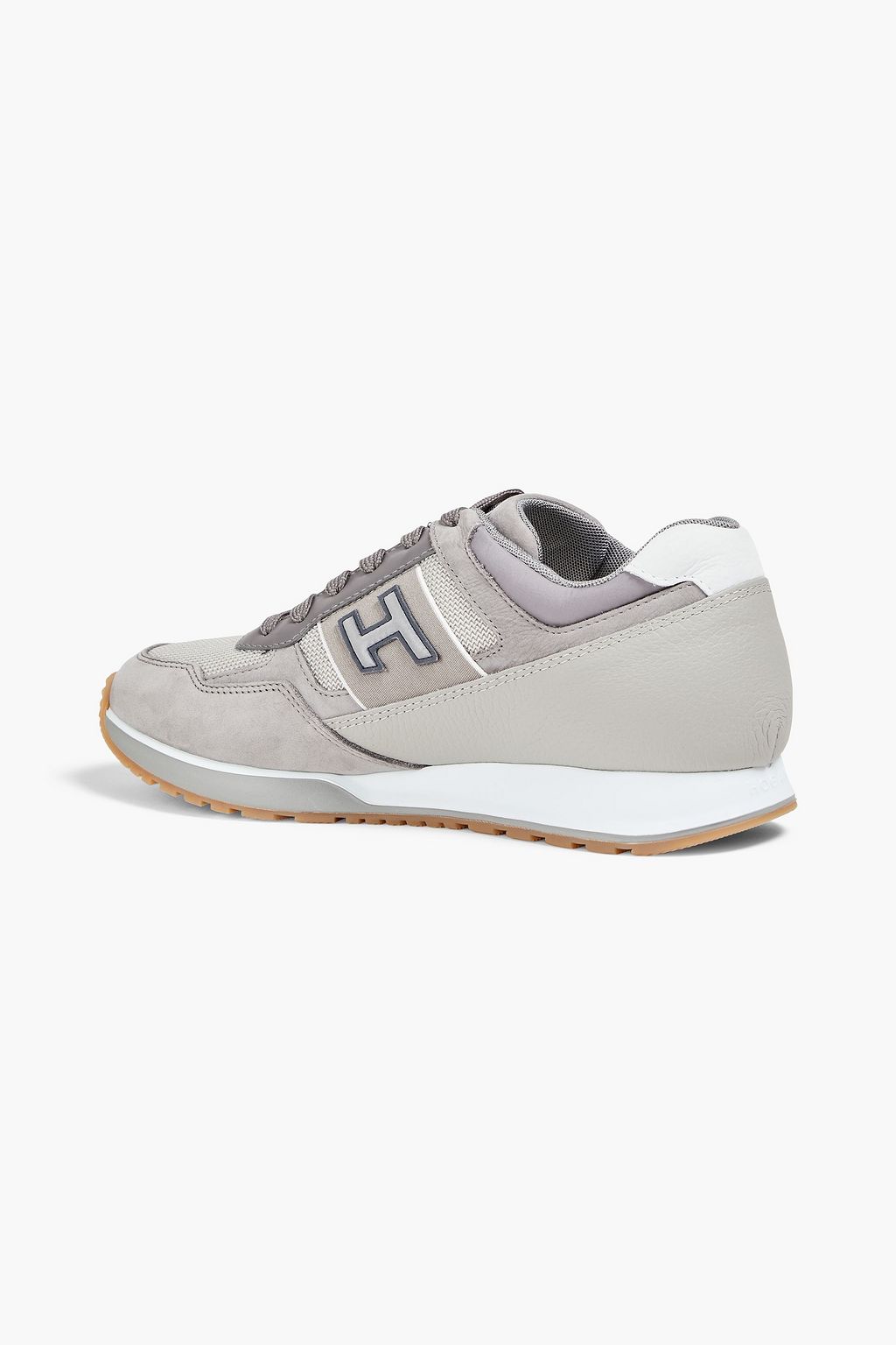 HOGAN Leather and mesh sneakers