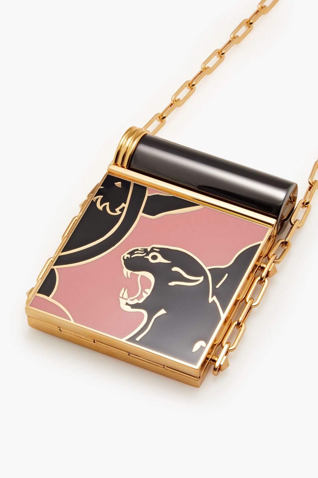 VALENTINO GARAVANI Gold-tone enamel compact mirror
