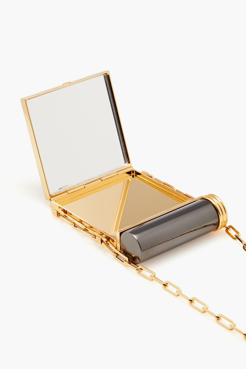 VALENTINO GARAVANI Gold-tone enamel compact mirror