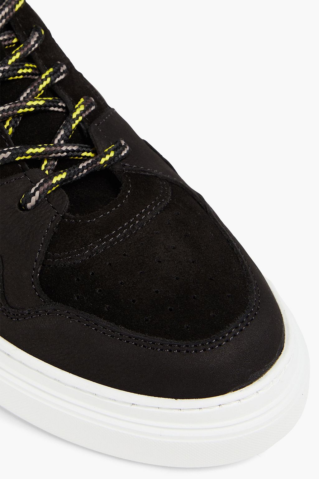 HOGAN Pebbled-leather and suede sneakers