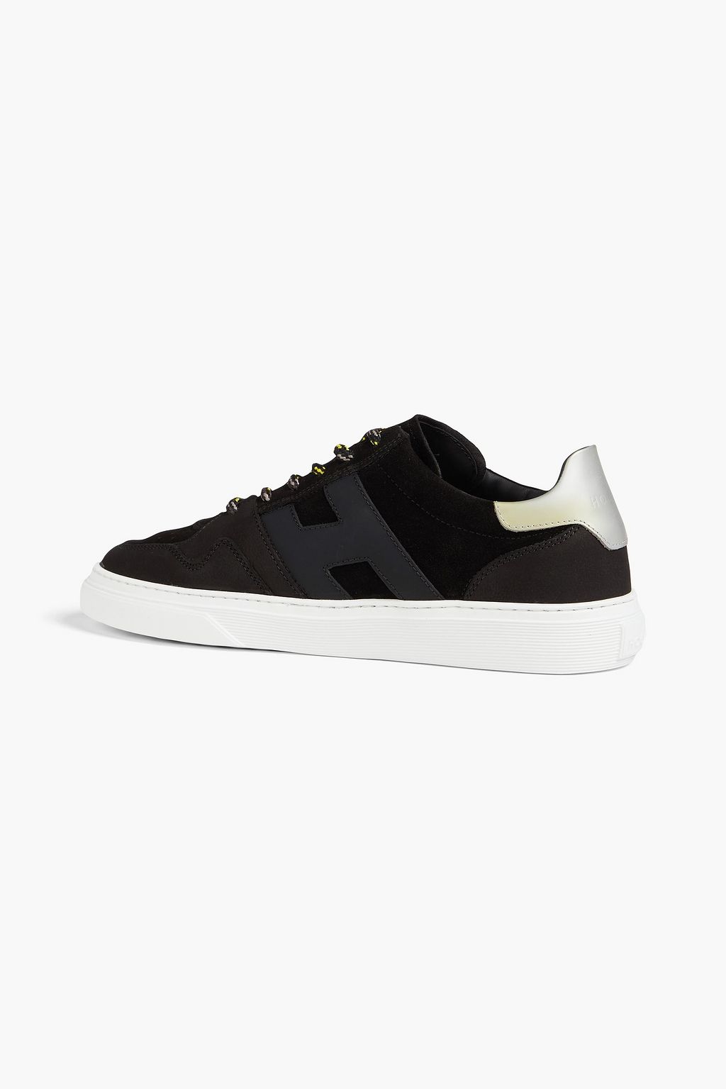 HOGAN Pebbled-leather and suede sneakers