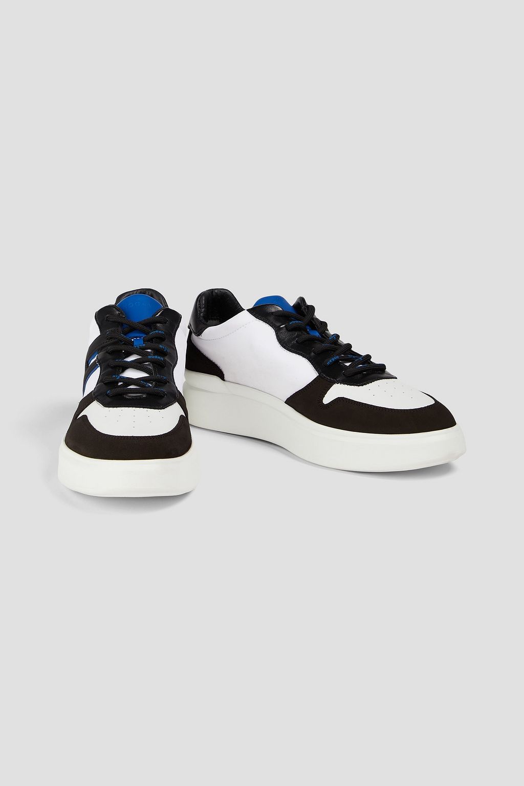 HOGAN Perforated shell and leather sneakers