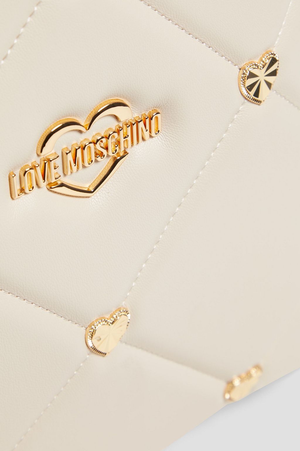 LOVE MOSCHINO Embellished quilted faux leather backpack