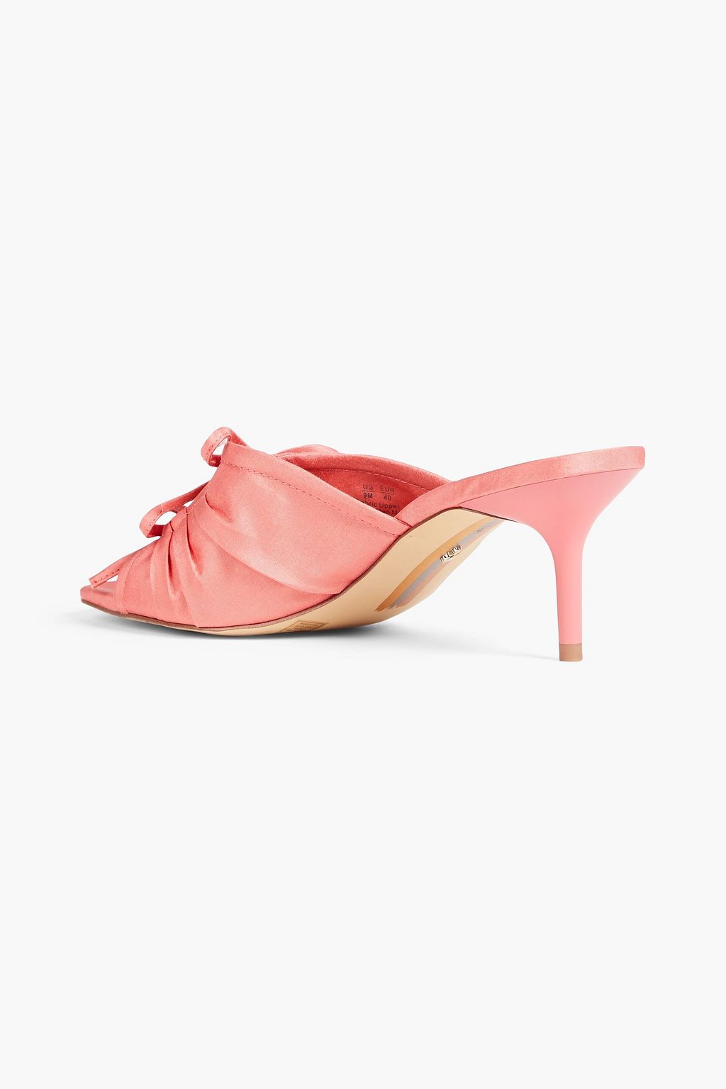 SAM EDELMAN Pia bow-detailed satin mules