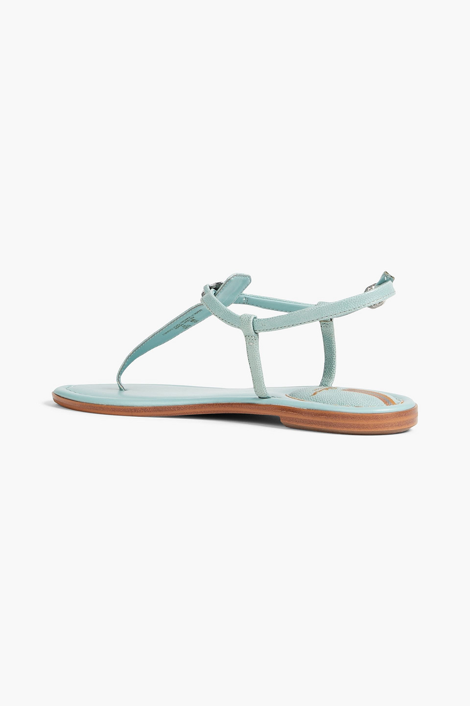 Sam Edelman Faux Textured Leather Sandals In Sky Blue