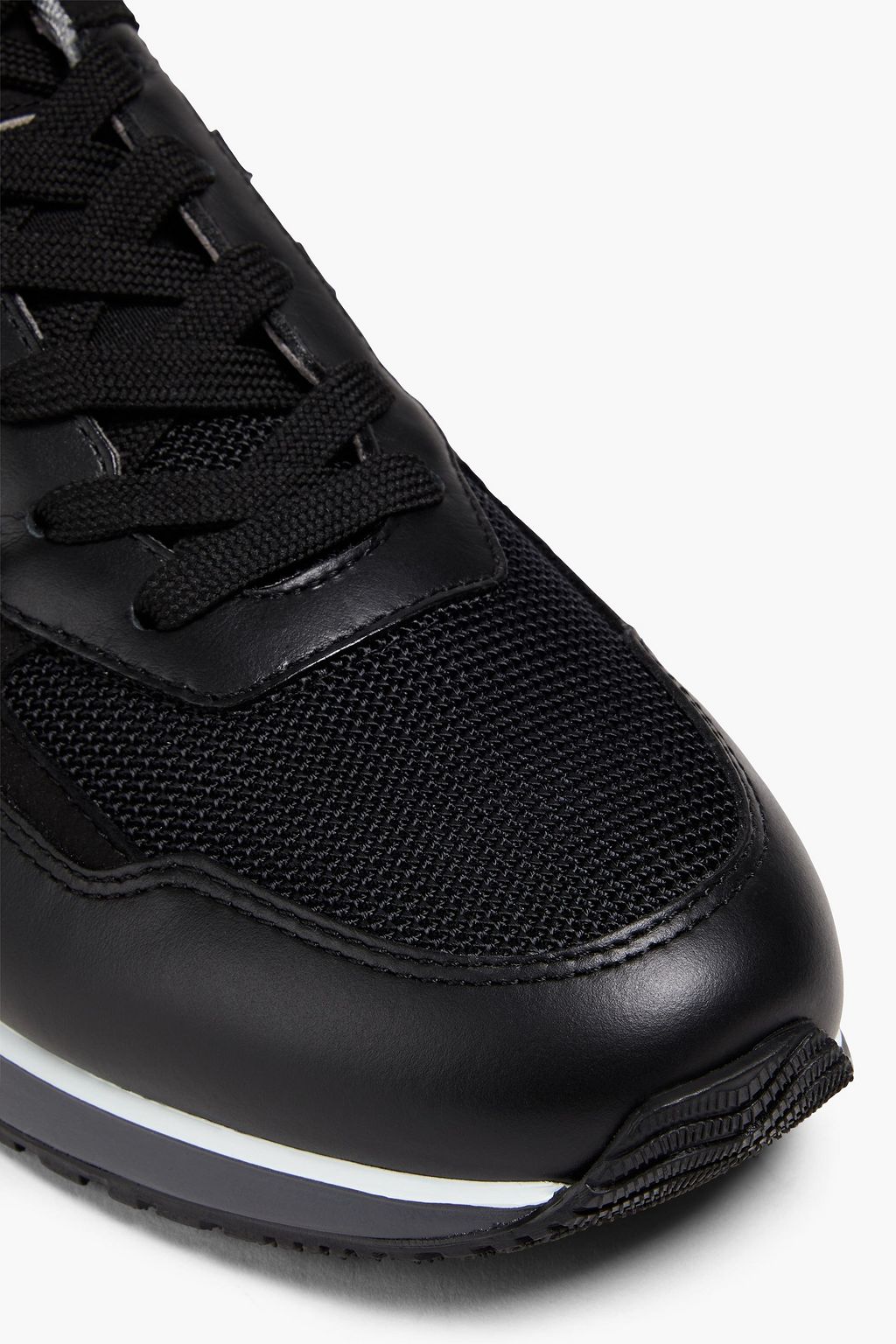 HOGAN Leather and mesh sneakers