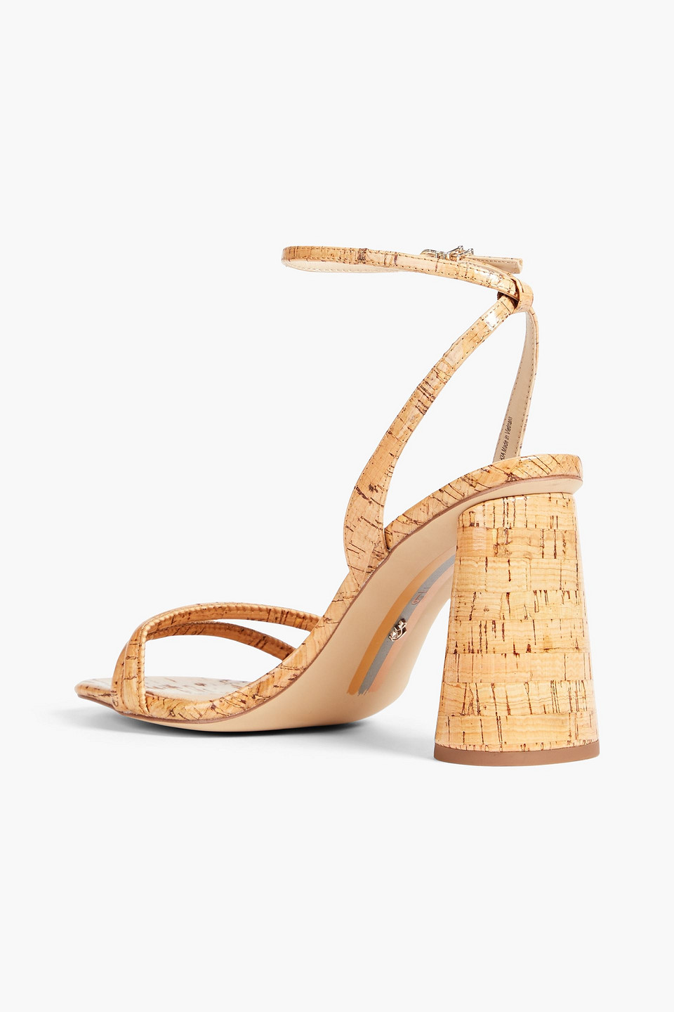 Shop Sam Edelman Kia Coated Cork Sandals In Neutral