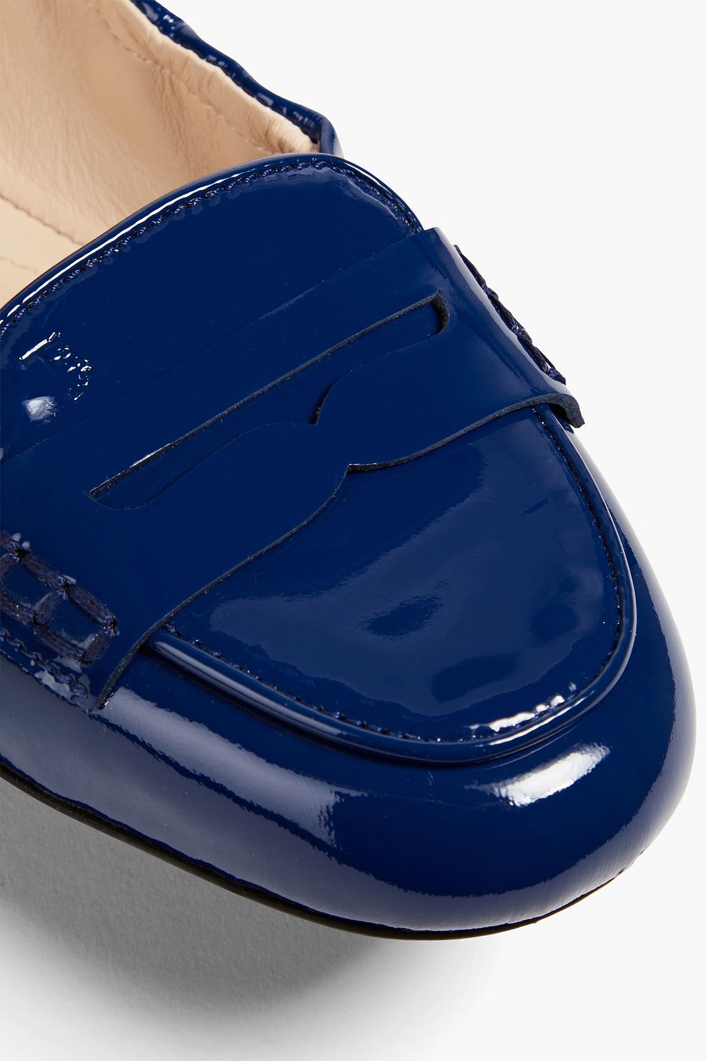 TOD'S حذاء باليرينا مسطح من الجلد اللامع