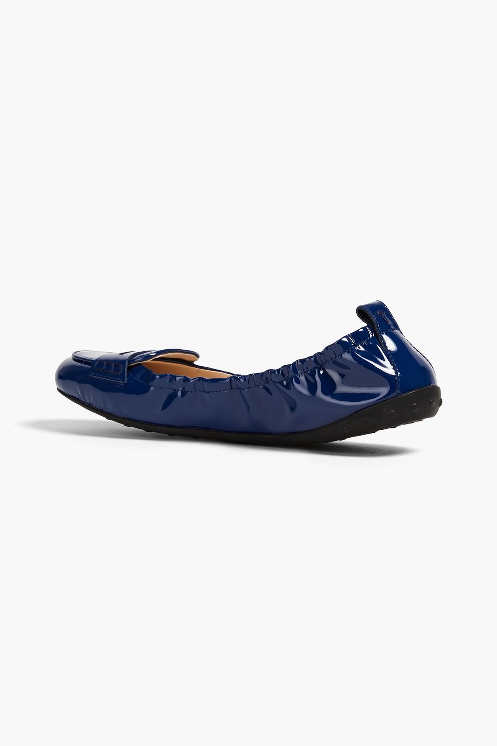TOD'S حذاء باليرينا مسطح من الجلد اللامع