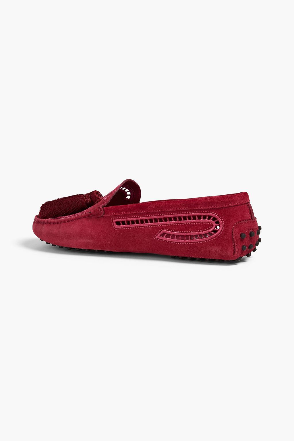 TOD'S حذاء لوفر «غومينو» من الجلد السويدي  مزيّن بشراشيب