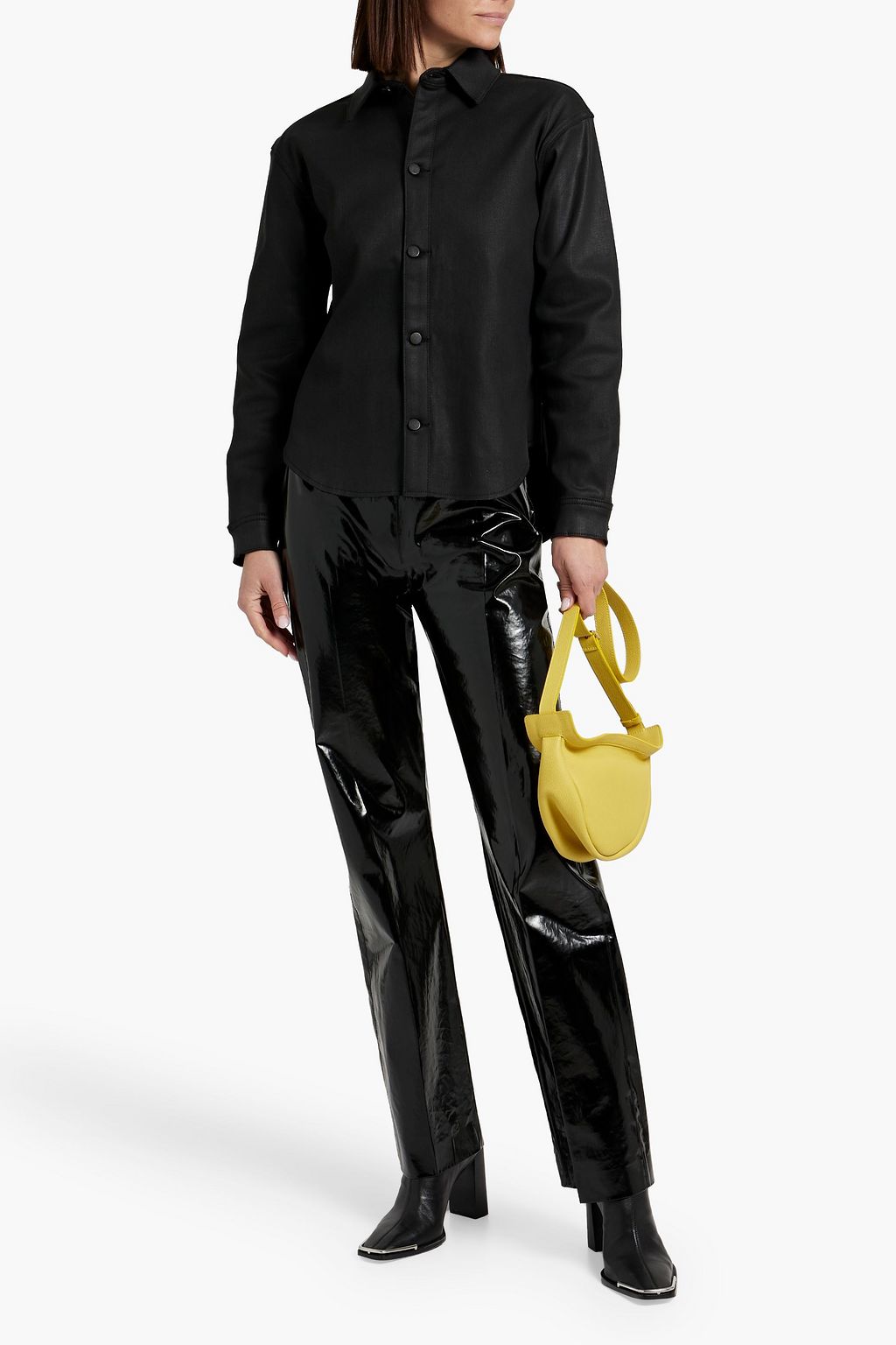 DL1961 Zita coated denim shirt