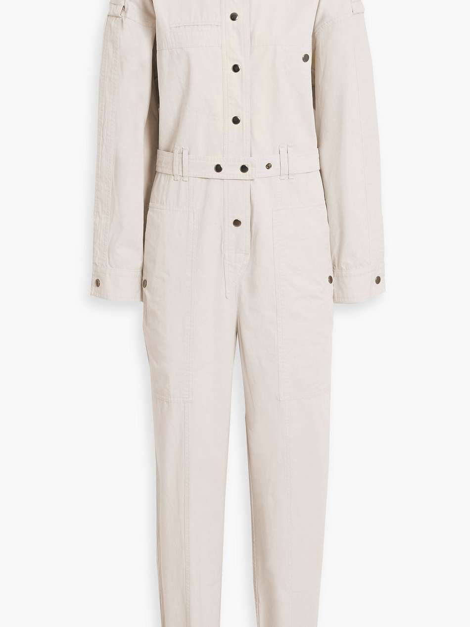 ruthel belted cotton-gabardine jumpsuit