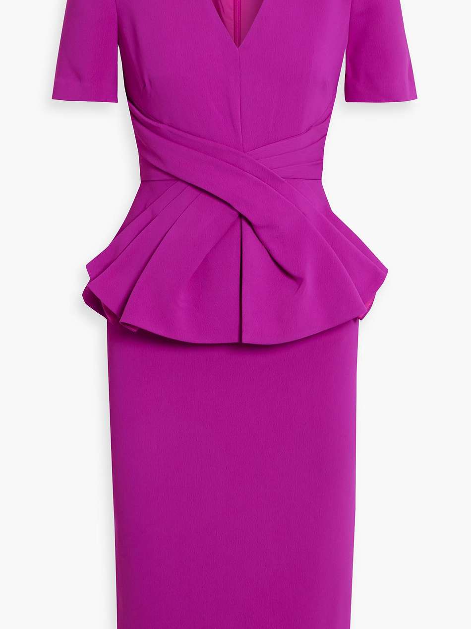 crepe peplum dress