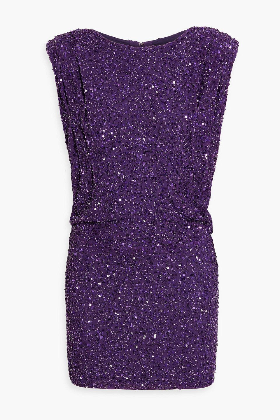 Retroféte Carnegie Embellished Tulle Mini Dress In Purple