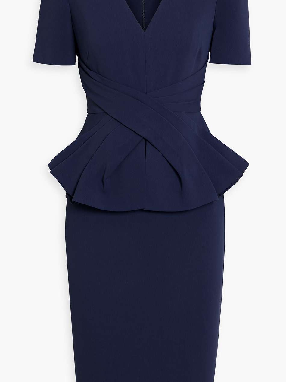 crepe peplum dress