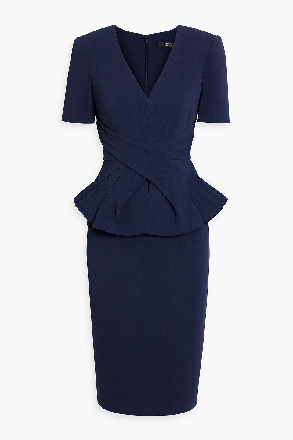 Badgley Mischka - Crepe peplum dress - Blue - US 12