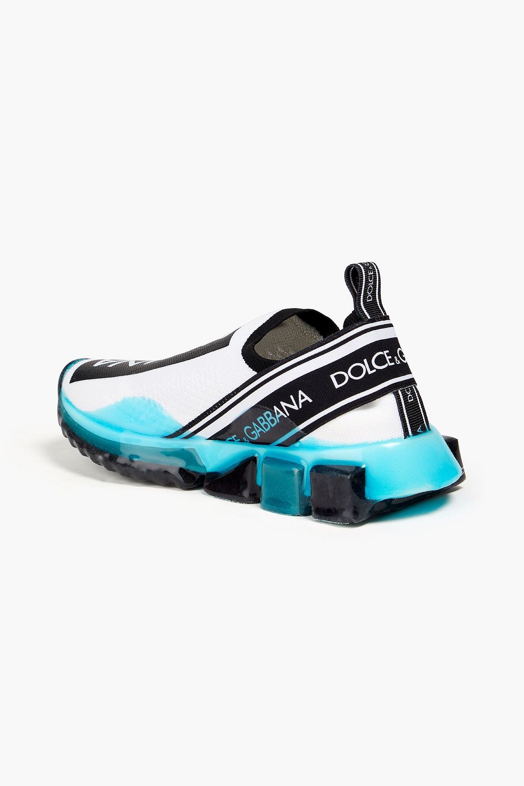 DOLCE&GABBANA Logo-print mesh slip-on sneakers