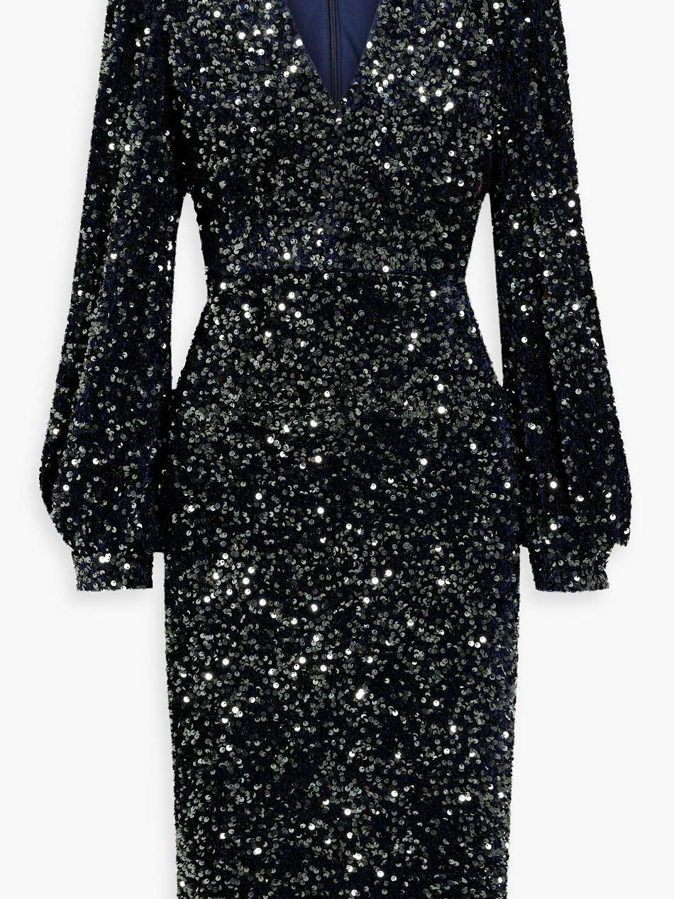 sequined velvet dress