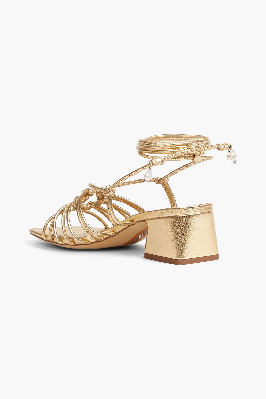 SAM EDELMAN Westley knotted metallic leather sandals