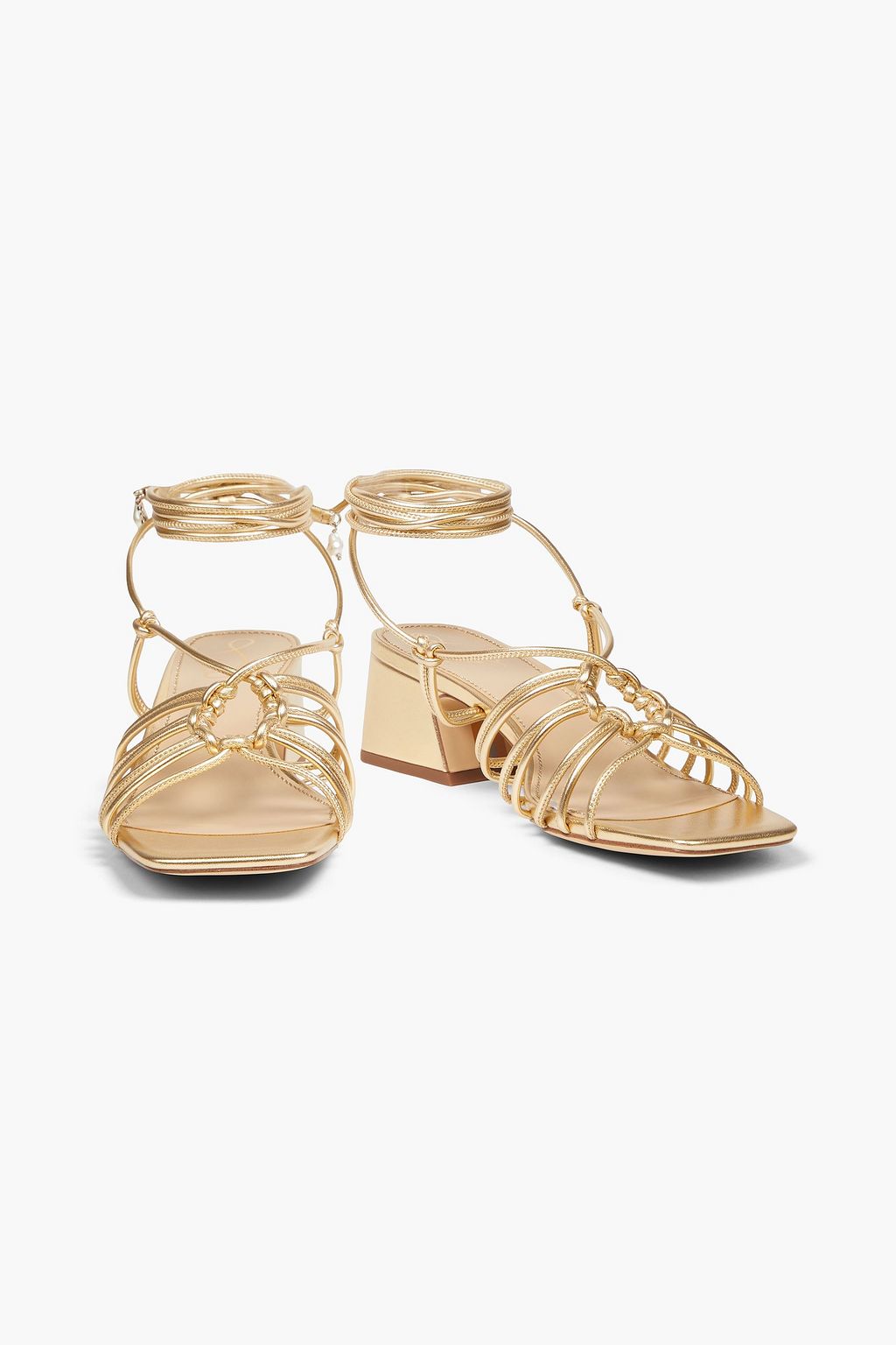 SAM EDELMAN Westley knotted metallic leather sandals