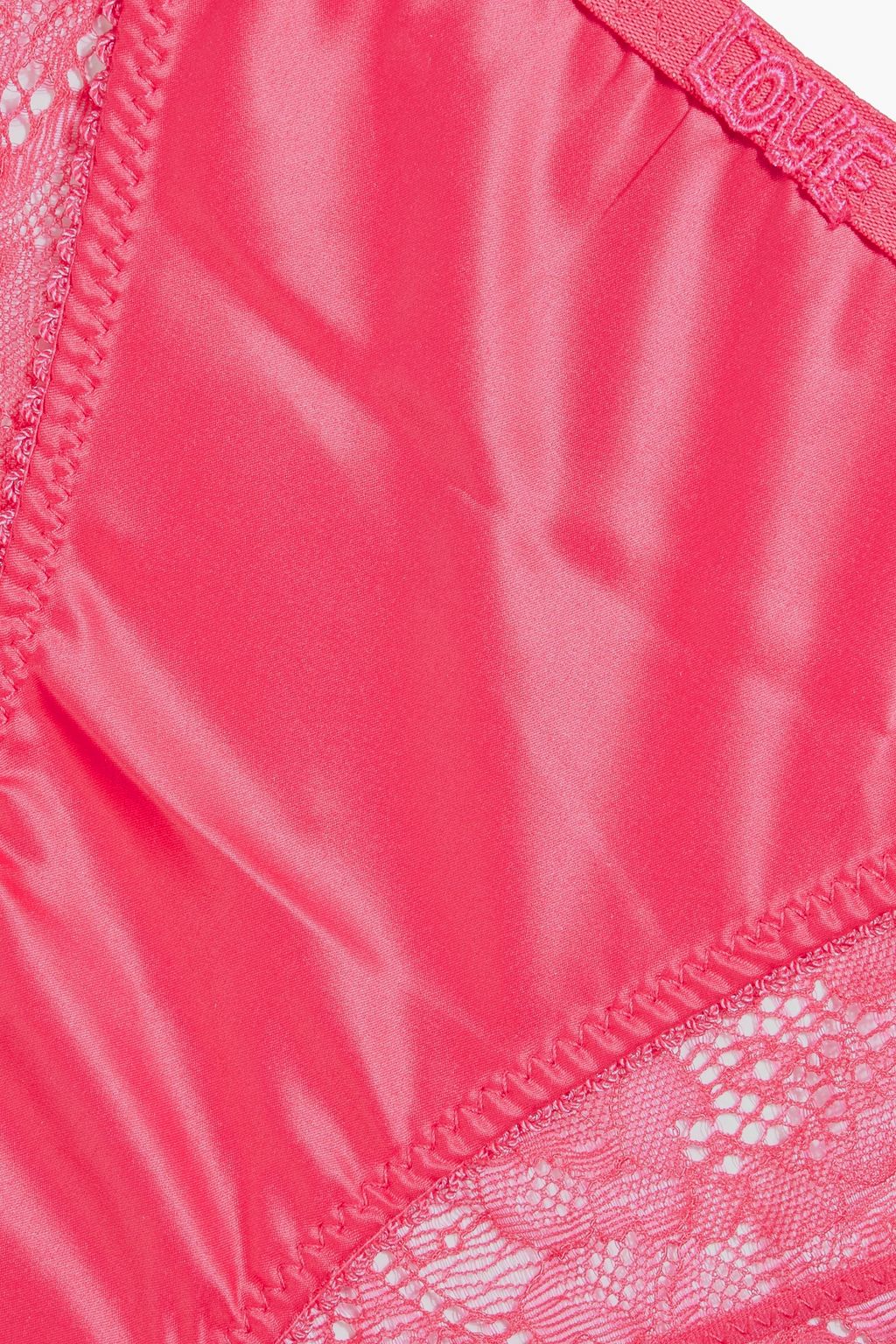 LOVE STORIES Satin and lace low-rise briefs