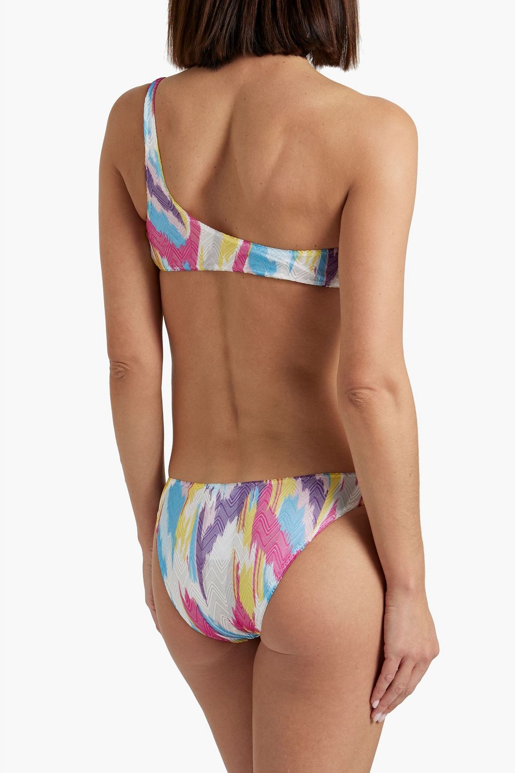 MISSONI بيكيني مصنوع من نسيج بحبكة كروشيه بكتف واحد