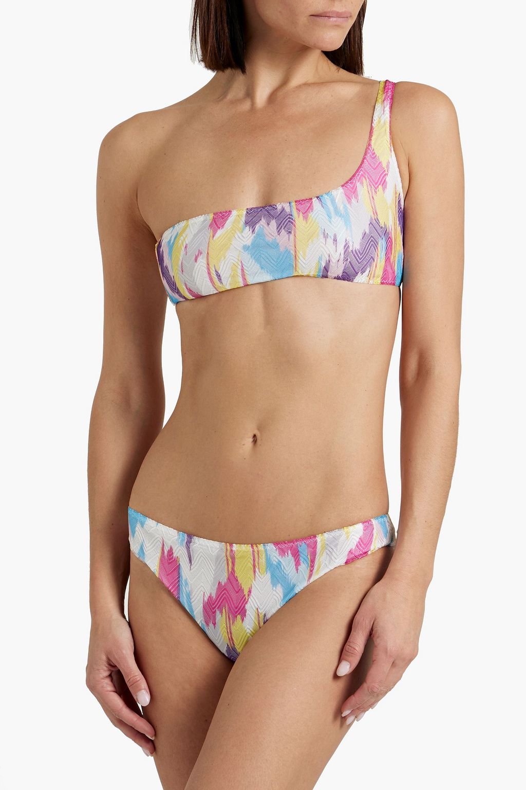 MISSONI بيكيني مصنوع من نسيج بحبكة كروشيه بكتف واحد