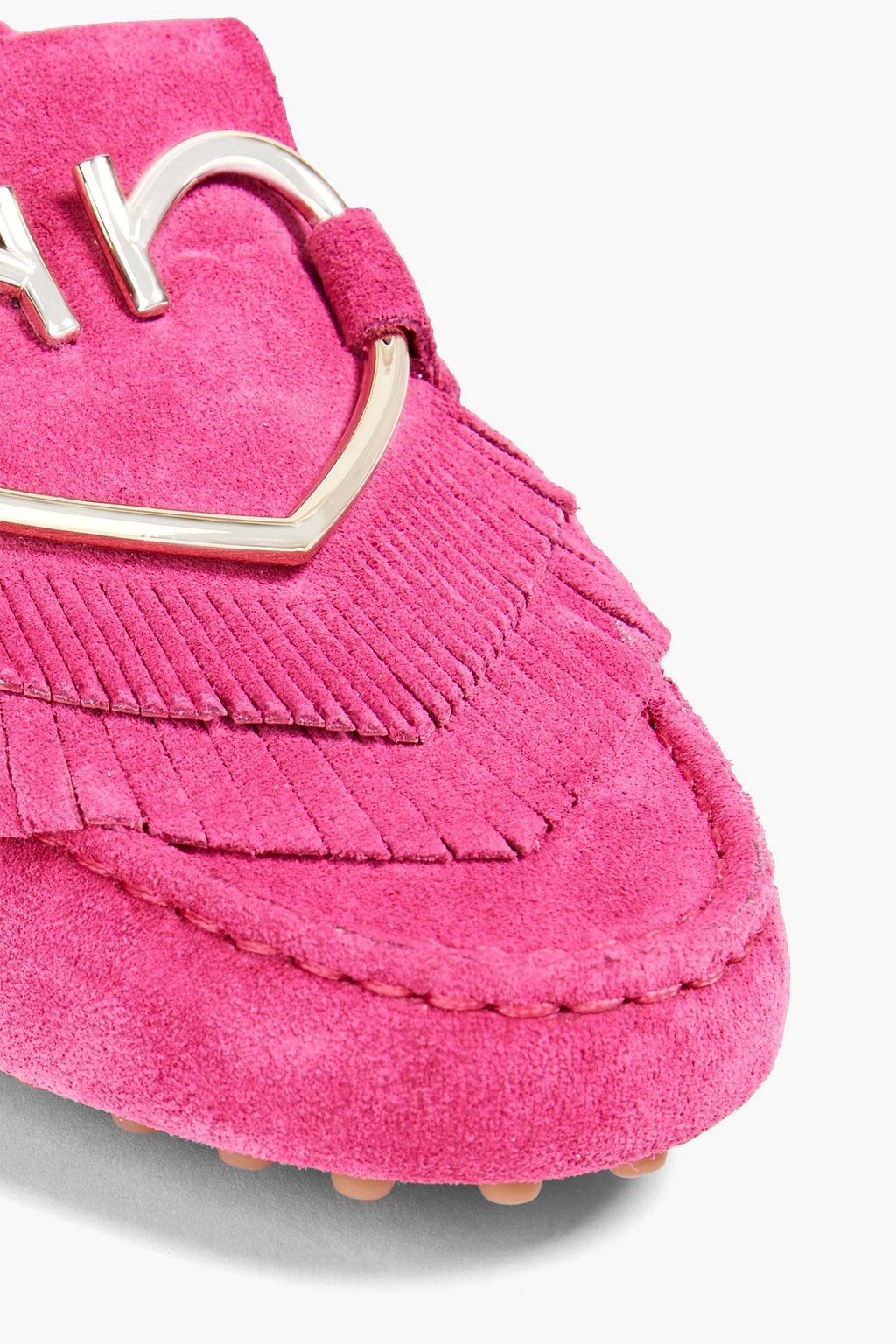 TOD'S حذاء لوفر مصنوع من جلد السويد بتصميم مزركش