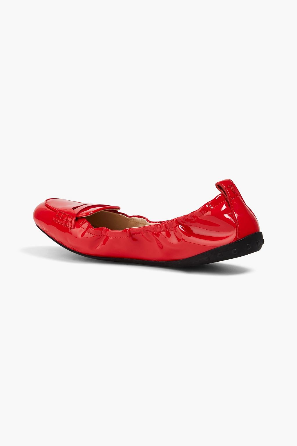 TOD'S حذاء باليرينا مسطح من الجلد اللامع
