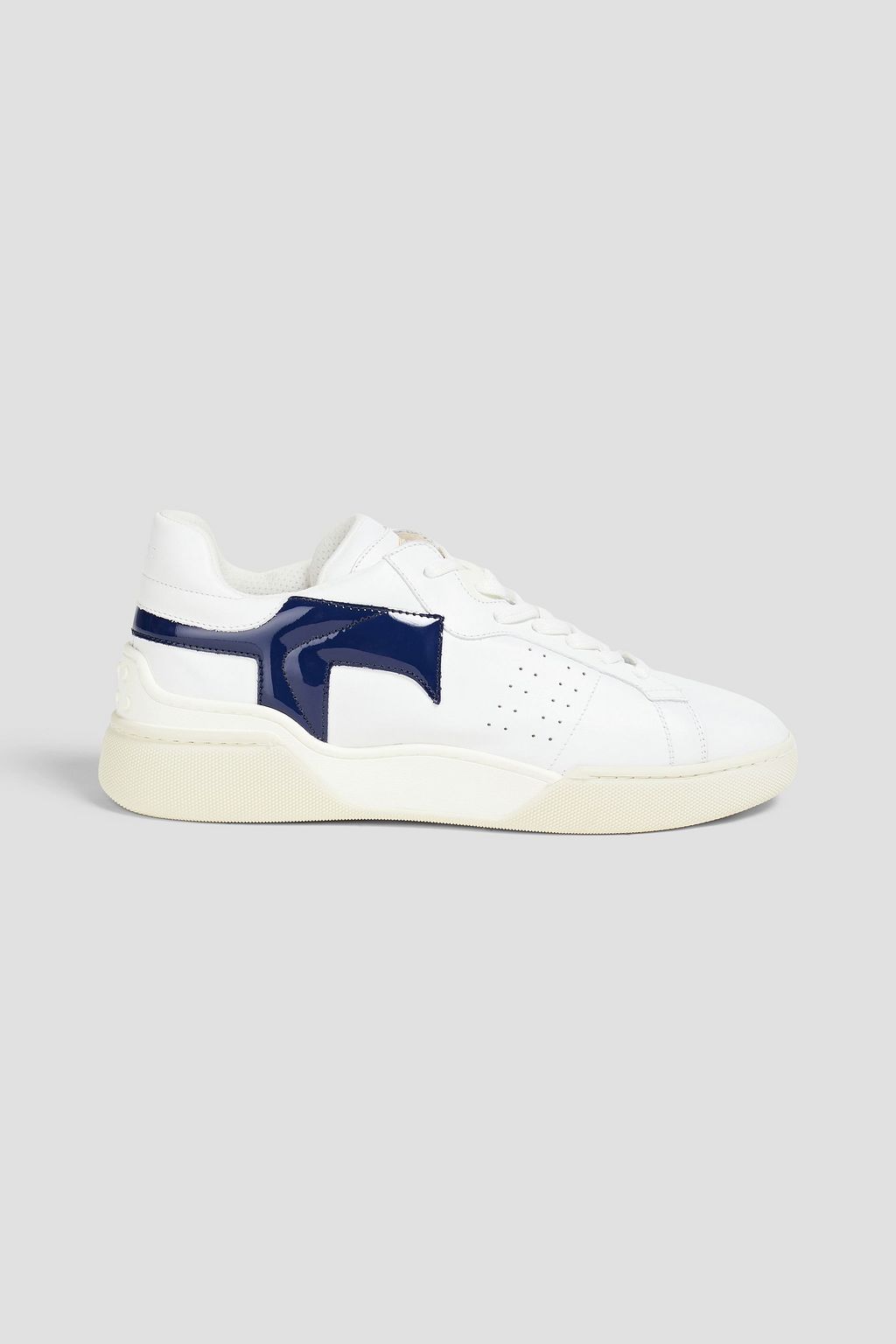 TOD'S Smooth and patent-leather sneakers | THE OUTNET