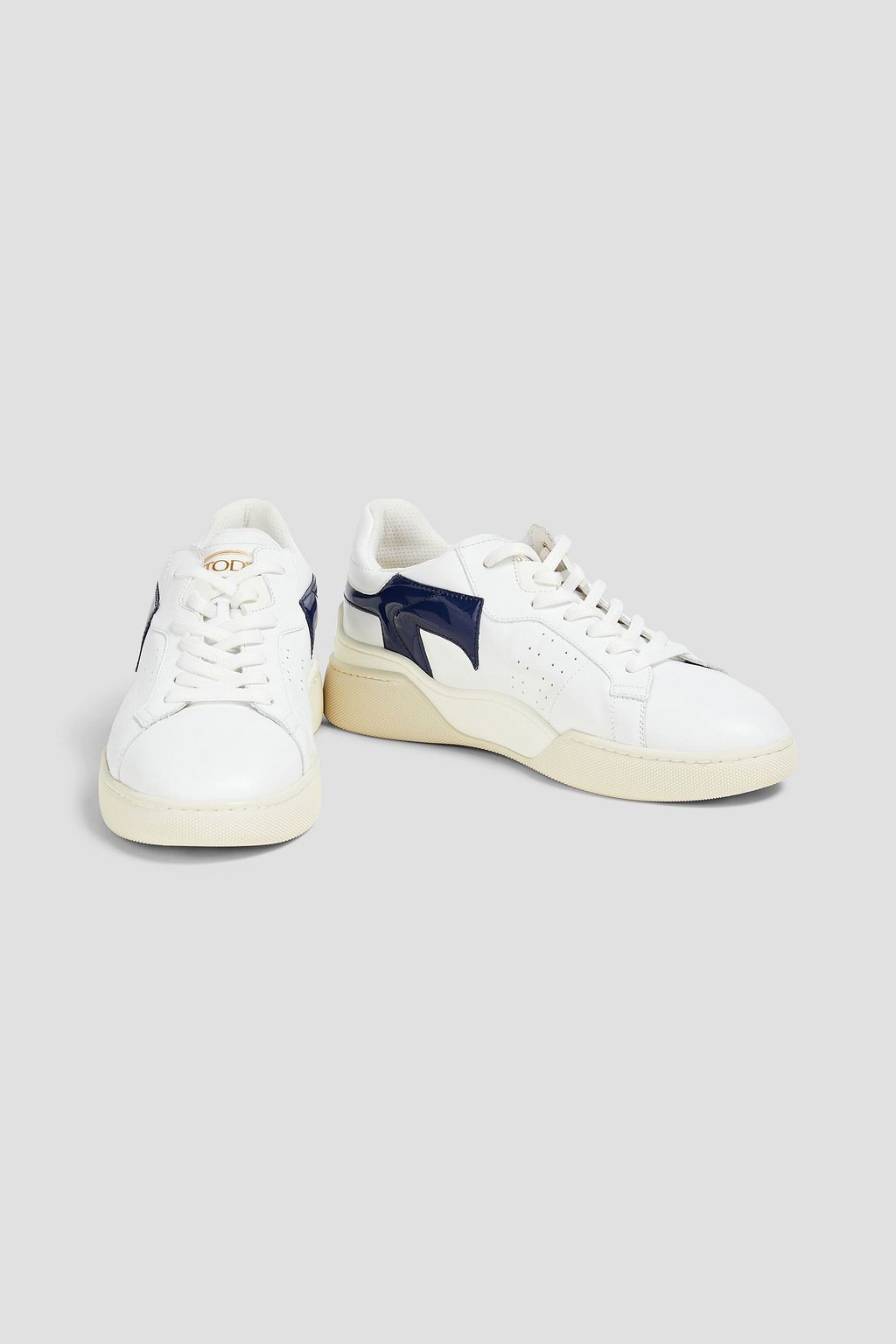 TOD'S Smooth and patent-leather sneakers