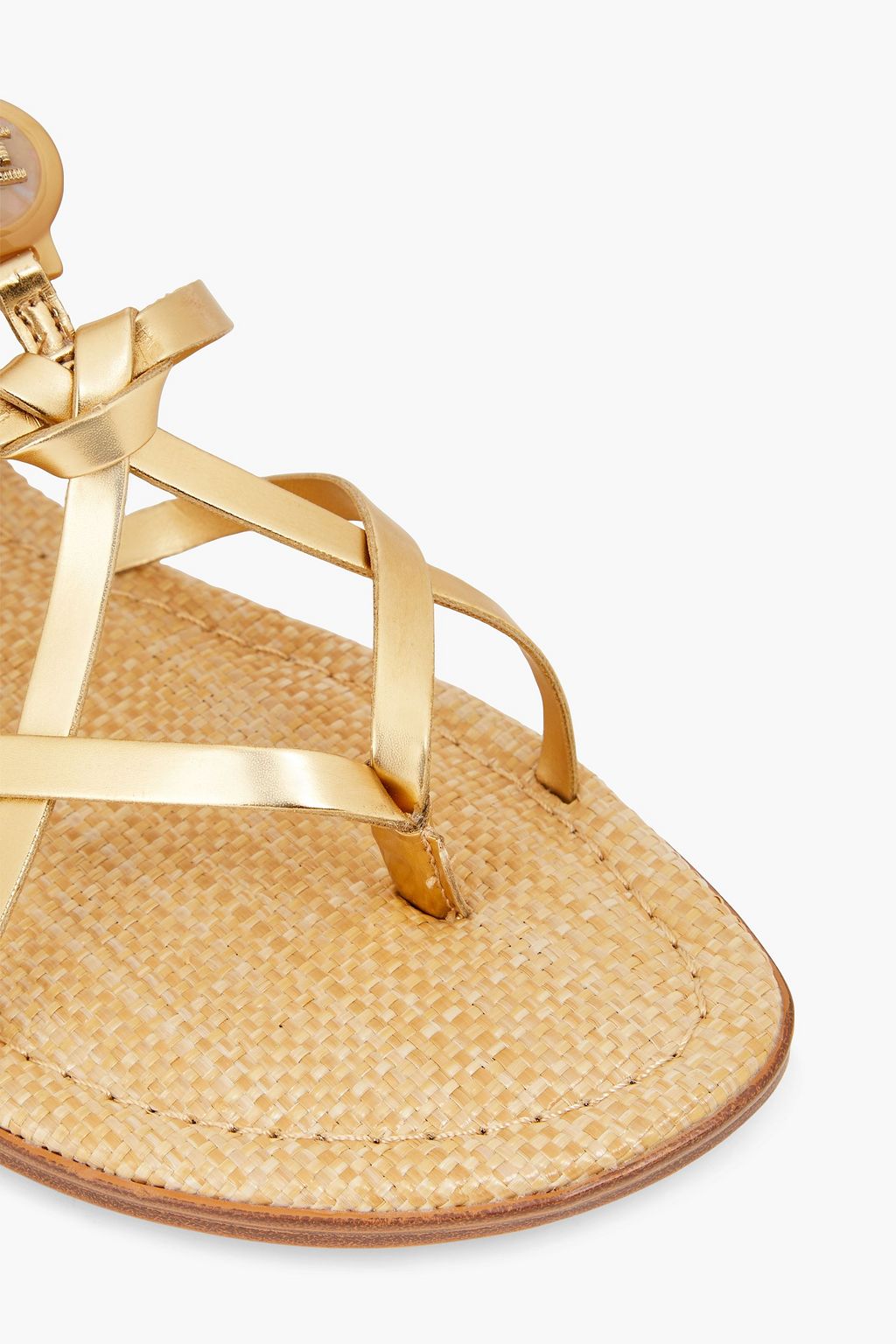 SAM EDELMAN 메탈릭 인조 가죽 샌들