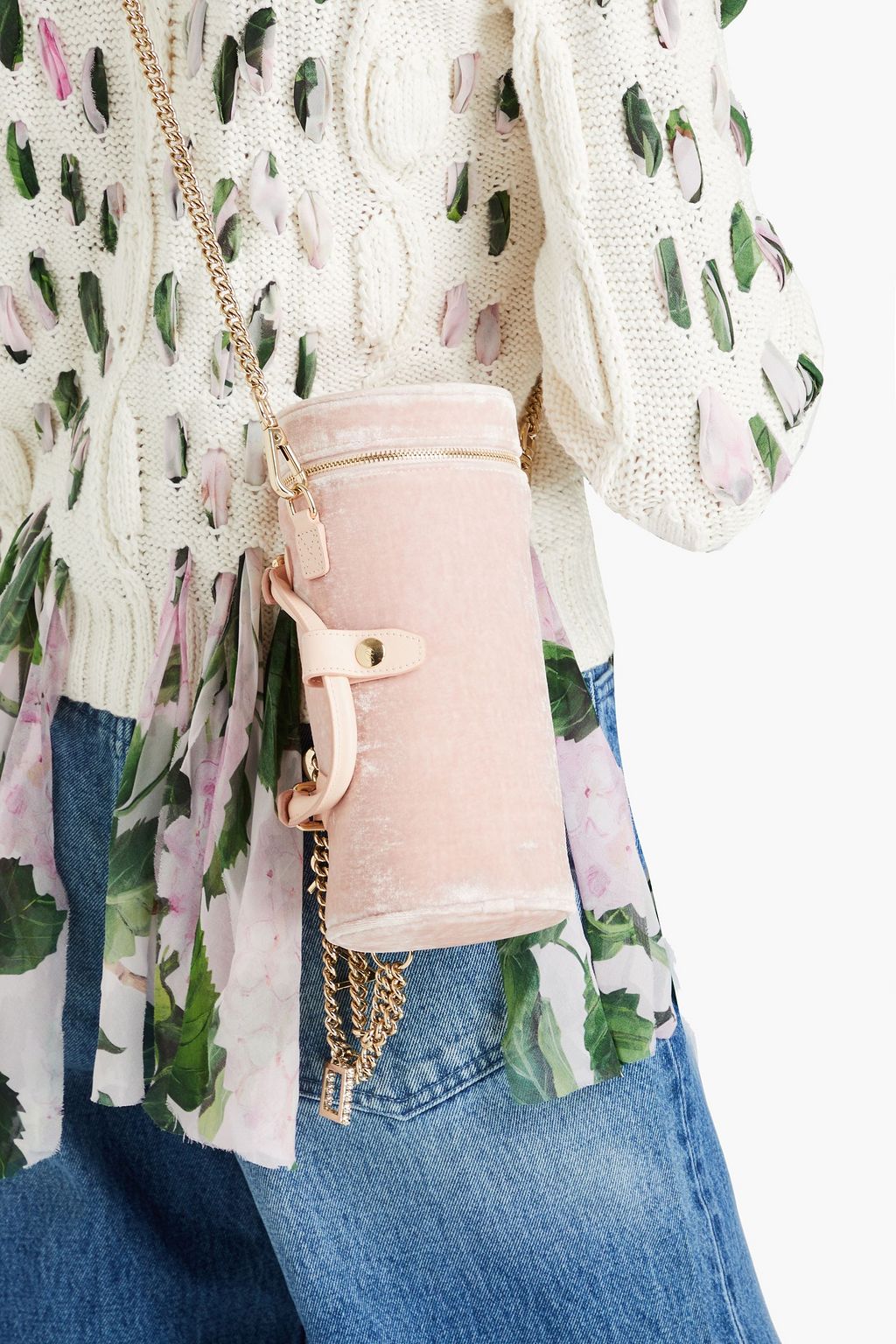 ROGER VIVIER Embellished velvet tote