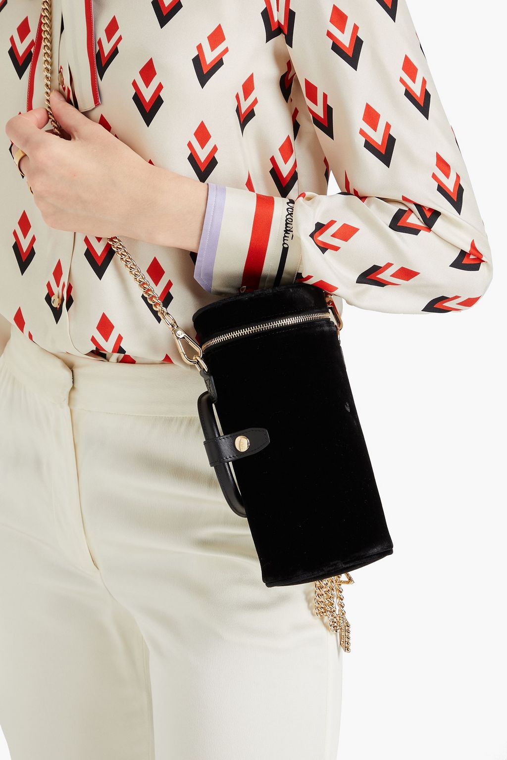 ROGER VIVIER Embellished velvet tote