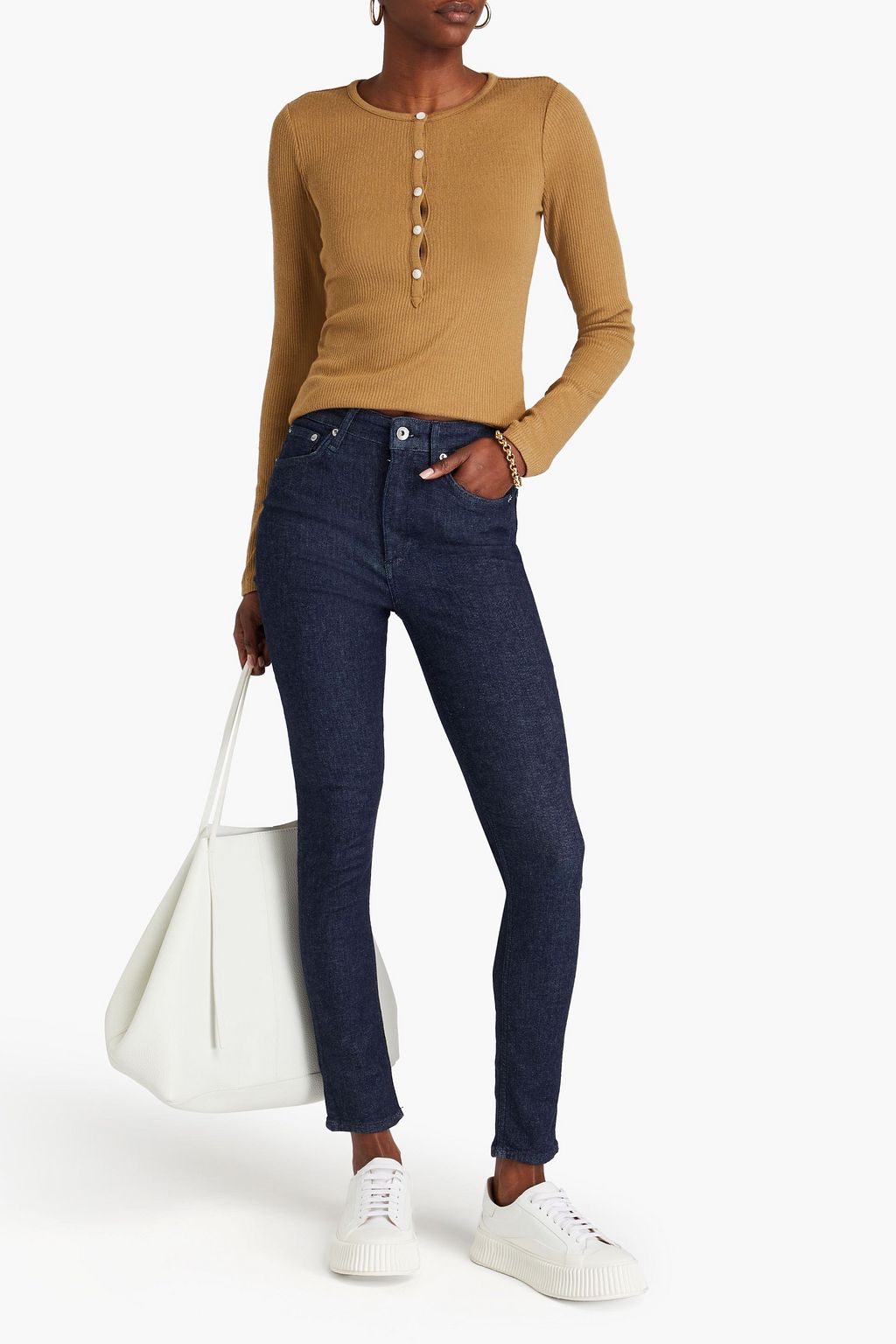 RAG & BONE جينز «نينا» بأرجل ضيقة وبخصر عالٍ