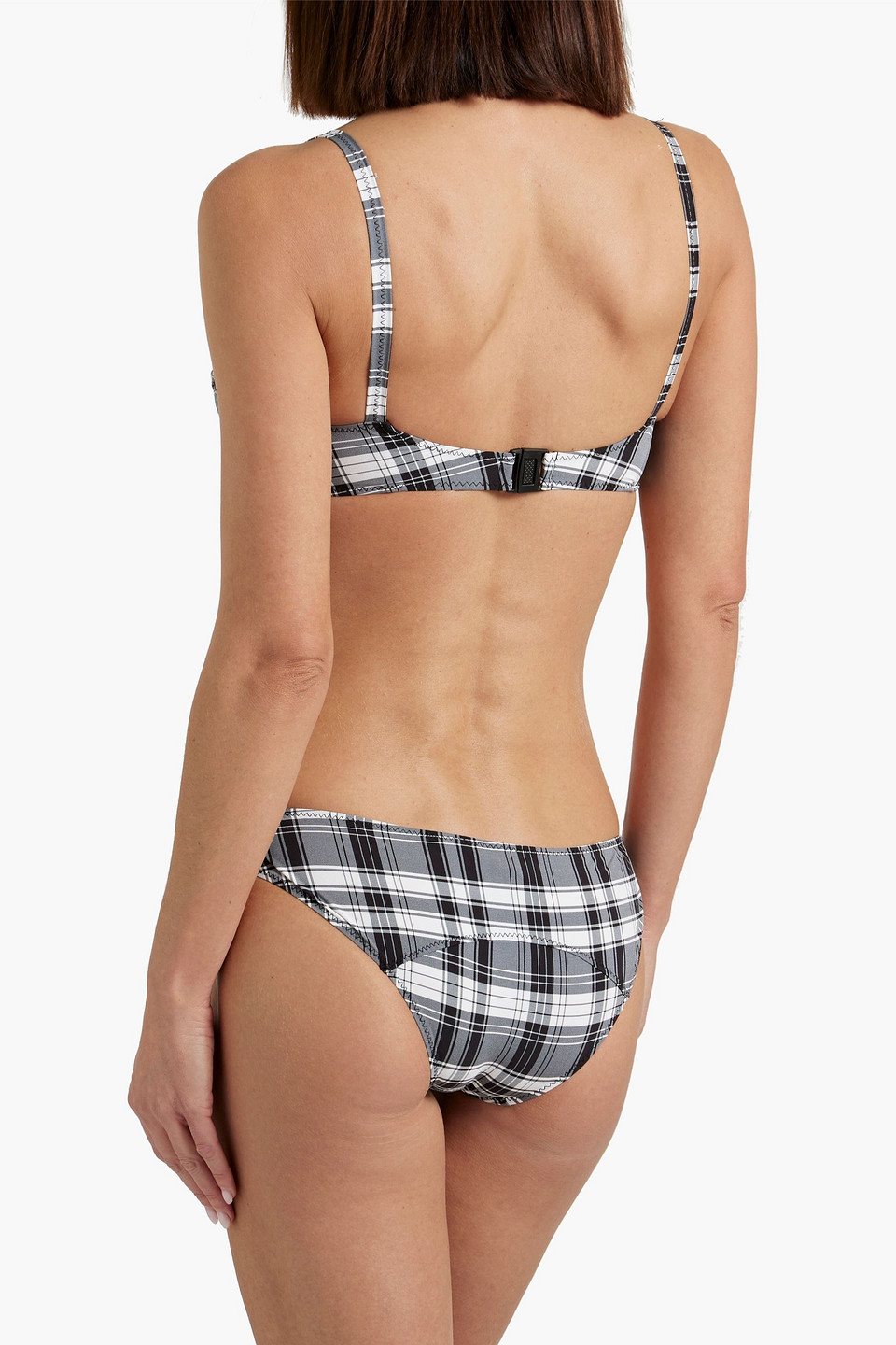 Shop Lisa Marie Fernandez Goldwyn Checked Bikini In Black