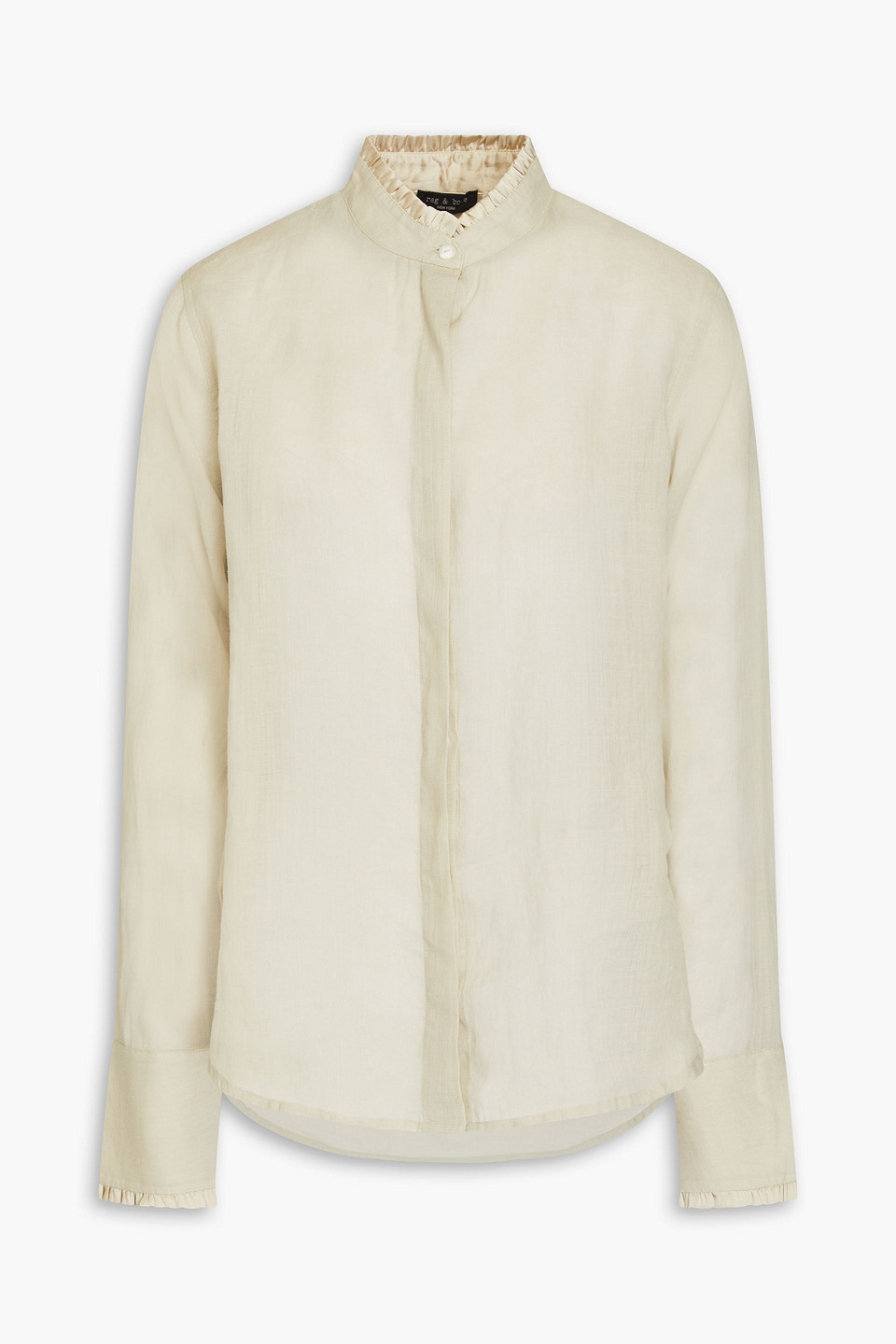 Rag & Bone Jordan Hemd Aus Ramie In Beige