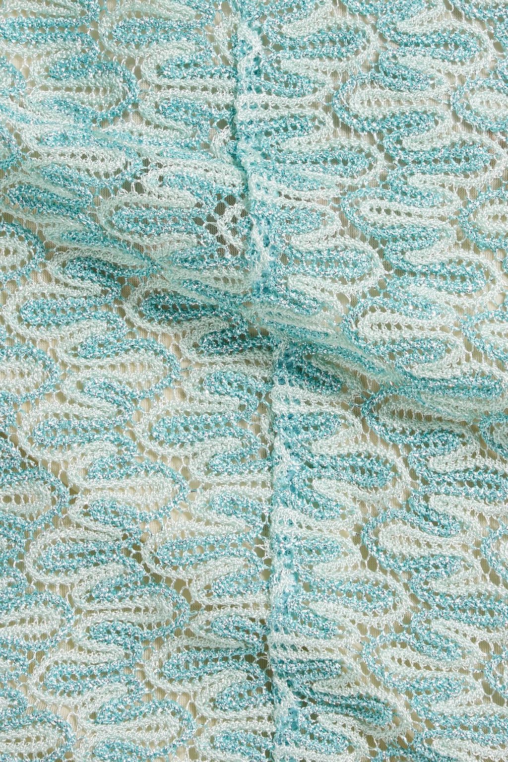 MISSONI Metallic crochet-knit swimsuit