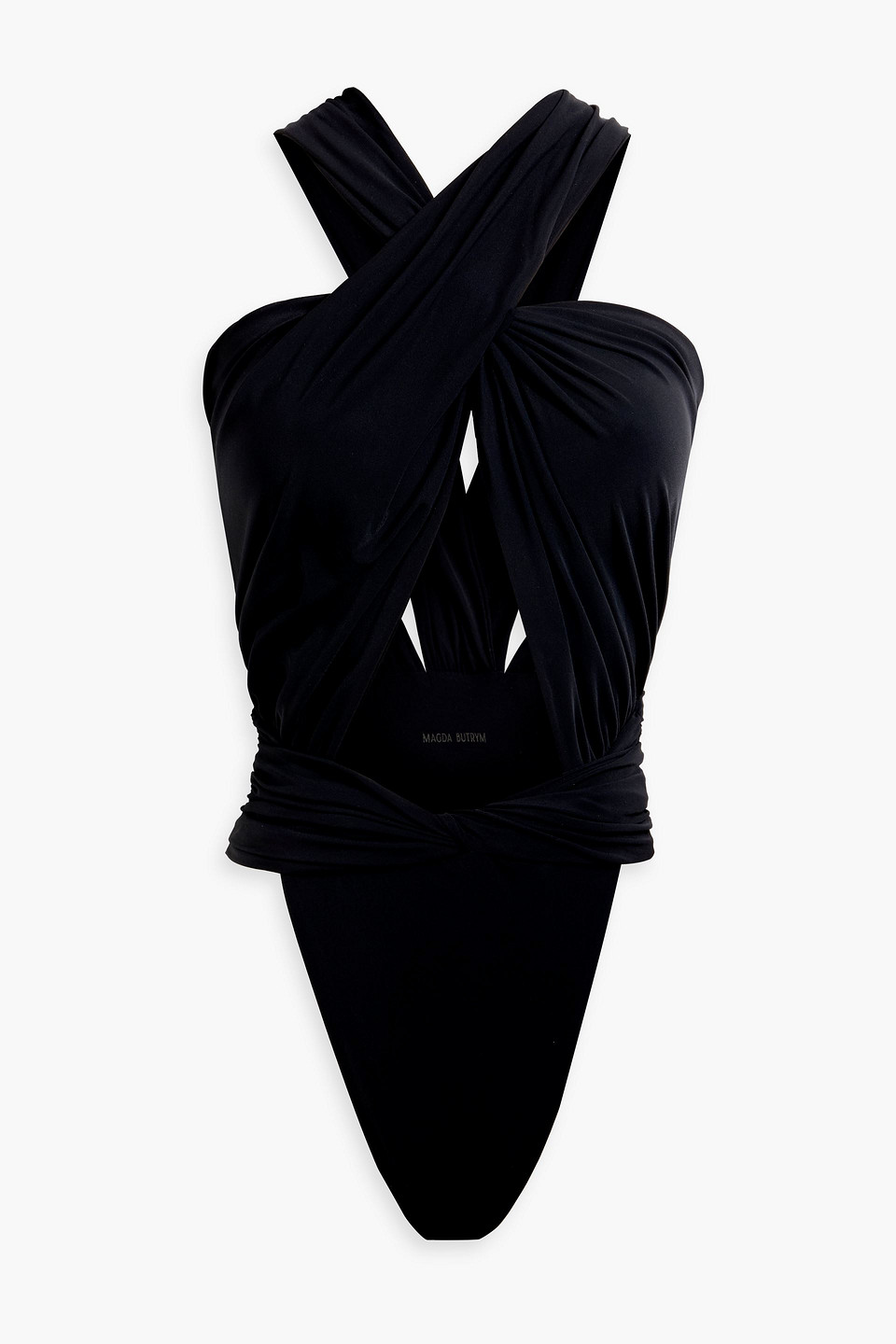 Magda Butrym Cutout Twisted Swimsuit In Black