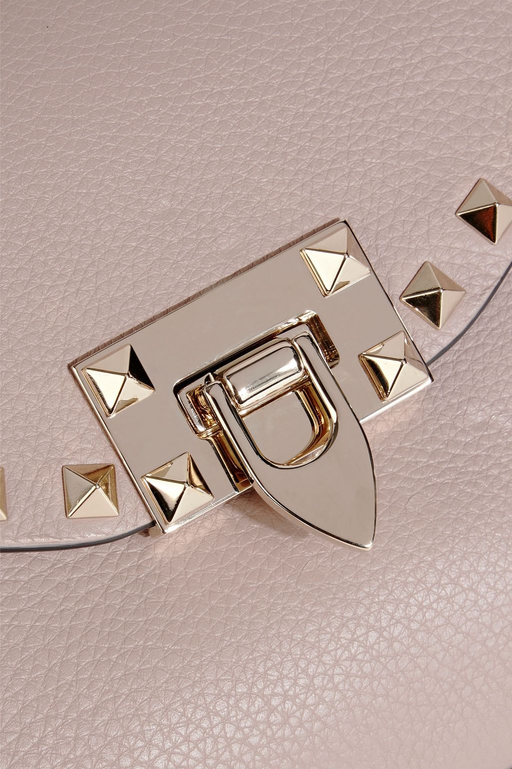 VALENTINO GARAVANI Rockstud pebbled-leather shoulder bag