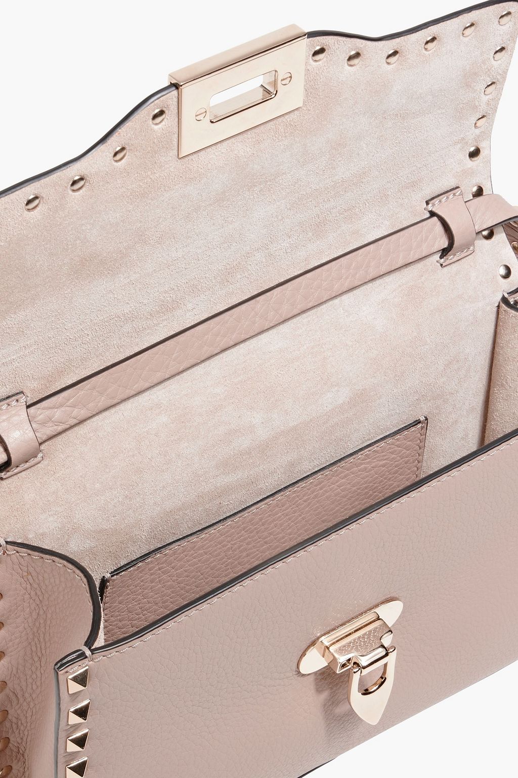 VALENTINO GARAVANI Rockstud pebbled-leather shoulder bag